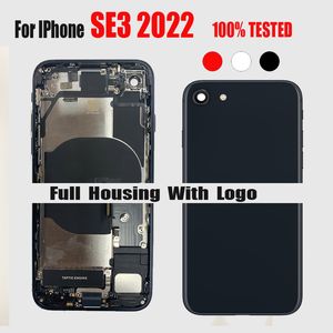For Iphone SE SE3 SE2022 Max Housing With Flex Cable Back Housing Full Assembly Battery Cover Door Rear Middle Frame Chassis
