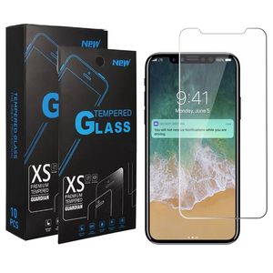 Protecteur d'écran transparent 2,5D 0,33 sans bulle, verre trempé pour iPhone 15 14 13 12 11 Pro Max XS XR Samsung A14 A23 A13 A03s A53 A73 A15 A25 A35 A05