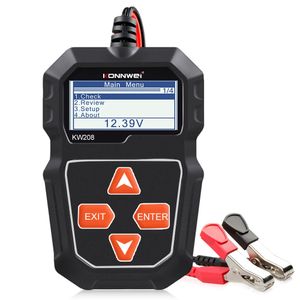 Pour Konnwei KW208 Car Battery Tester 12V 100 à 2000cca Cranking Charging Tester Tester Batteryzer 12 volts Battery Tools