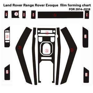 Pour Land Rover Range Rover Evoque panneau de commande Central intérieur poignée de porte autocollants en Fiber de carbone autocollants style de voiture accessoire 203P