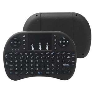 Mini Rii i8 clavier sans fil 2.4G Air Mouse télécommande pavé tactile rétro-éclairé pour Smart Android TV Box tablette PC anglais 20 pièces