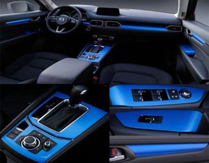 Autocollants en Fiber de carbone 3D5D pour poignée de porte, panneau de commande Central intérieur, pour Mazda cx5 20172019, accessoires de style de voiture, 8038063