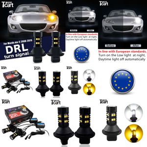 Para Mazda MX5 MX-5 (NC) 2006 2008 2012 2012 2013 2014 2pcs LED DRL Daytime Running Light Lights 2in1 Accesorios para automóviles