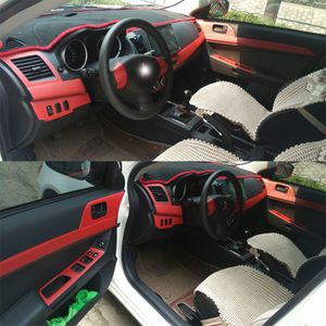 Para Mitsubishi Lancer EX 2009-2016, pegatinas autoadhesivas, pegatinas y calcomanías de vinilo de fibra de carbono para coche, accesorios de estilo de coche