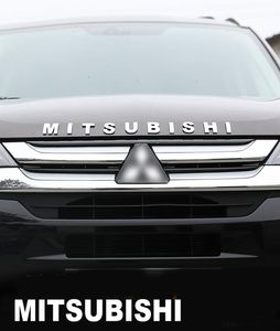 Pour Mitsubishi Outlander Chrome voiture 3D lettres capot emblème Logo Badge autocollants de voiture style accessoires de voiture libellé 3D Letter5721314