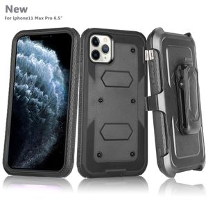 Coques de téléphone pour Motorola G8 Play E5 E6 E7 G7 G9 G6 Z2 Play avec clip de ceinture antichoc robuste Kickstand Defender Housse de protection d'écran intégrée