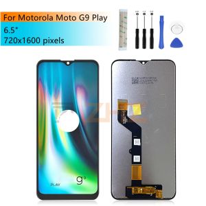 Para Motorola Moto G9 Play LCD Muestra de la pantalla táctil Conjunto del digitalizador con el marco para Moto E7 Plus Pantallas de repuesto