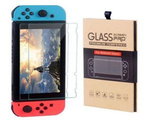 Pour Nintendo Switch Temperred Glass Screen Protector Film 25D 9H Premium 2 Pack avec package de vente au détail 8823708