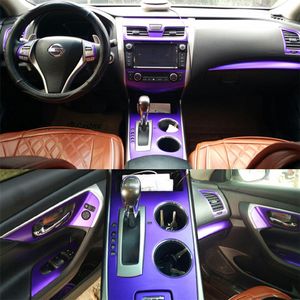 Pour Nissan teana 2013-2018 intérieur panneau de commande Central poignée de porte 3D/5D autocollants en Fiber de carbone décalcomanies accessoire de style de voiture