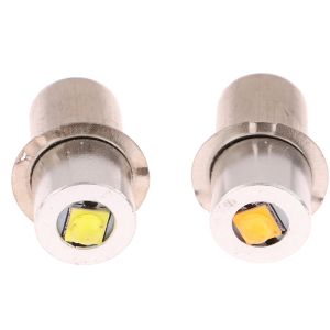 Pour P13.5S BA9S Base 3W Lights Lights Bulbes High Bright DC 6-24V 3-12V Bulbes de remplacement 300lm Blanc de lampe de poche blanche / chaude