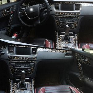 Para Peugeot 508 2011-2017 Panel de Control Central Interior manija de puerta pegatinas de fibra de carbono 3D 5D calcomanías accesorios de estilo de coche 293l