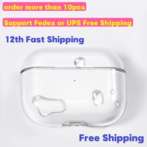 para accesorios para auriculares profesionales Nueva cubierta protectora Apple Airpod 2 3 Gen Juego de auriculares Bluetooth Blanco PC Protector de auriculares con carcasa dura