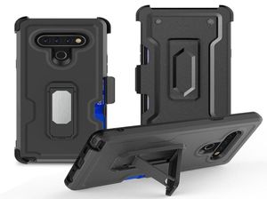 Pour Samsung A11 A21 A51 Case 3 en 1 TPUPC Mobile Phone Accessoires pour LG K31 Aristo 5 Plus Case de téléphone avec CLIP9182075