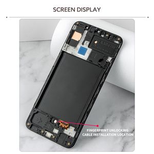 Pour Samsung Galaxy A30S A307 A307F A307G Affichage de l'écran tactile numérique Assemblage de numériseurs avec des pièces de réparation d'empreintes digitales