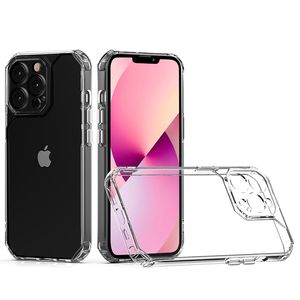 Cas de téléphone pour iPhone 13 Pro Max 12 11 6 XR Samsung S21 Ultra Note 20 S20 Fe anti-Bayer TPU TPU Clear 1,5 mm acrylique mobile Accessoires de protection contre la couverture OPP Bag B