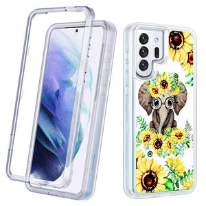 Pour Samsung Galaxy S22 Cases sur mesure Trois couches Heavy Duty Droit Protection Couverture S22 Ultra S22Plus (chaque modèle de modèle 30 pcs)