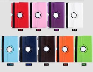 Funda de cuero con tapa para iPad PC Samsung Galaxy Tab 2 P5100 Lite7 T110 T310 T320 T700 T520 360, funda plegable inteligente de PU con rotación