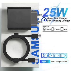 Pour Samsung PD 25W Charger super rapide pour Samsung Galaxy S21 S22 S23 S24 A53 A54 5G S20 FE USB TYPE C Data Cable Charger Adaptateur