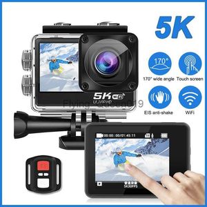 For Skiing and Diving 5K 24MP WiFi Action Camera Ultra HD Underwater Cameras with Touch Screen Sport Camera with Remote Control HKD230828
