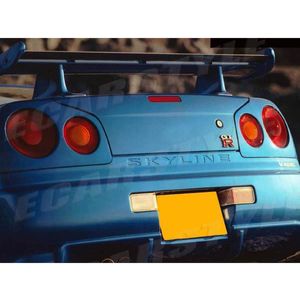 Para Skyline GTR GTT R34 R33 R32 alerón trasero maletero con hoja de fibra de carbono