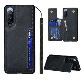 Pour Sony Xperia 10 iii étuis antichoc en cuir PU porte-cartes porte-monnaie couverture pour Xperia10 ii 5II Flip béquille téléphone Funda