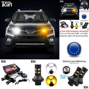 Pour Toyota RAV 4 RAV4 Daytime Running Light Turn Signal Car LED DRL 7440 T20 Accessories 2013 2014