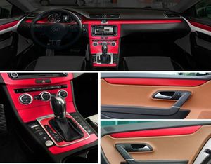 Pour VW CC / PASSAT B7 Autocollants de voiture auto-adhésifs 3D 5D Fibre de carbone autocollants de voiture en vinyle et décalcomanies Accessoires de style voiture9980219