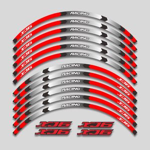 Pour Yamaha XJ6 XJ 6 17inch Accessoires de moto Autocollants Roues Hub Stripes Réflexion