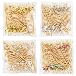 Forks 100Pcs Natural Wooden Sticks Dessert Salad Fruit For Birthday Wedding Supplies Summer Party Snack Bar