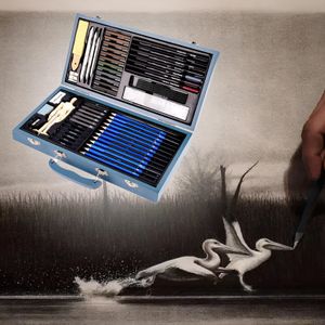 Stylos plume 60 ensemble de crayons à croquis crayons graphite outils d'art kit de croquis au fusain fournitures scolaires kit de peinture pour débutants artiste étudiant 221130