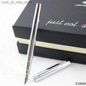 Stylos à plume Stylos à plume Jinhao 126 ic stylo plume en argent avec plume en Iridium de 0,5 mm le meilleur stylo cadeau d'affaires stylos à encre en métal livraison gratuite Q240314