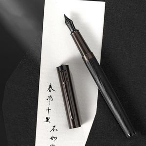 Fountain Pens HERO Metal Black Forest Pen Classic Design Fine 038mm Nib Tree Texture Holder Writing Gift School Stationery 230626