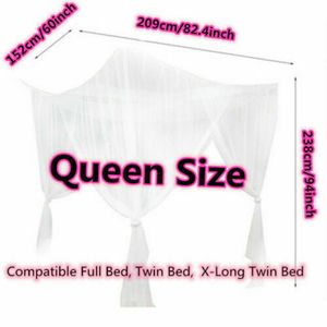 Big Mosquito Mosquito Net auvent - King / Queen Double Bed Taille, Elegant White Color Luxurious Palace Netting empêcher l'insecte