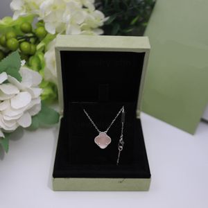 Collar de trébol de cuatro hojas de diseñador para mujer, collar de plata de ley 925, collar con colgante de 1 flor, joyería de ágata de ónix chapada en oro de 18 quilates, regalo del día de San Valentín