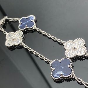 Trébol de cuatro hojas Peter Material de piedra Pulsera Collar Conjunto de joyas Diseñador Chapado en oro de alta calidad 18K Producción de piedras preciosas naturales 035