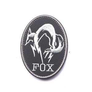 Fox Metal Gear Mgs Foxhound Patch Military Tactical Toptical Troop Morale Brodery Hookloop Patches For Clothing Sackepack Applique