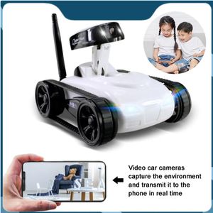 FPV WIFI RC voiture qualité en temps réel Mini caméra HD vidéo télécommande Robot réservoir Intelligent IOS Anroid APP jouets sans fil 240118