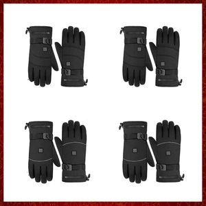 Guantes calefactables FR16 para hombre, guantes impermeables alimentados por batería con pantalla táctil para motocicleta, guantes calefactables para mantener el calor en invierno