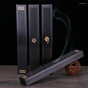 Fragrance Lamps 1pcs Wooden Incense Holder Coffin Burner 3 Types Traditional Chinese Type Wood Stick Box