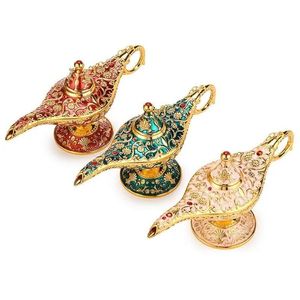 Lampes à parfum à collectionner Légende rare Aladdin Magic Genie Lampe à lumière Brûleurs d'encens Pot Classique Cadeau de festival parfait Wi Homefavor Dhjtq