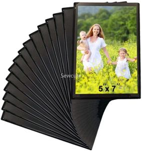 Cadres d'images magnétiques 10pack Magneuses photo avec PVC Pocket Frigeator Magnetic Photo Frames 140x190mm