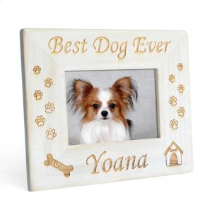Cadre personnalisé pour chien, cadre Photo Vintage, cadeau commémoratif pour chien, meilleur chien de tous les temps, cadre Photo gravé, cadeau de perte d'animal de compagnie