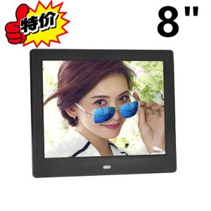 Frame Factory Good Gift 8 pouces Digital Photo Frame LED Backlight HD 800 * 600 Screen Electronic Album Picture Music Video