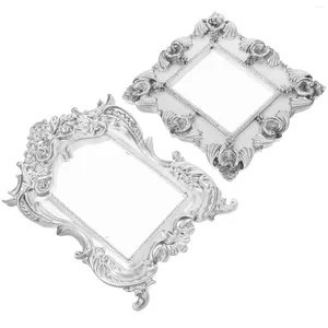 Frames 2 PCS Mini PO Frame accessoires Gold Picture Family Resin Bulk pour l'affichage