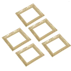 Frames 5 PCS Dollhouse PO Frame Home Decor mini peinture décorative Prophes Miniature Resin Picture Child