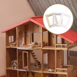 Marcos 9 PCS Po Marco Adornos Imagen Casa Miniatura Soporte para teléfono móvil para casas Decoración Resina DIY Artesanía