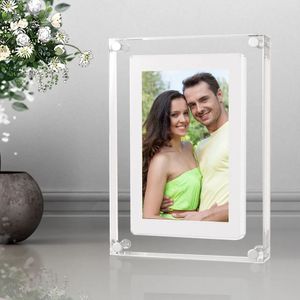 Frames Acrylic Digital Po Frame 5 Inch 1000mAh IPS Screen 2G Memory Volume button Ser Type C Cut Gift for Loved Porta Retrato 231123