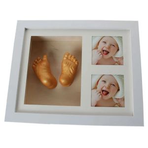 Frames Baby Hand Foot Moule Impression photo Frame photo Diy 3d Plâtre Casting Kit stéréo Clone Handprint Footprint Memorial Grow Record Record Souvenir