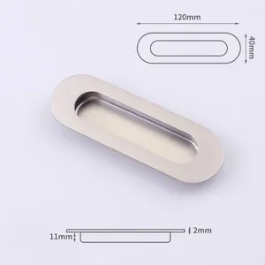 Cadres boutons de porte poignée d'armoire Invisible carré en acier inoxydable 120 40mm 1 pièce vis de 4mm Durable 2MM d'épaisseur de haute qualité