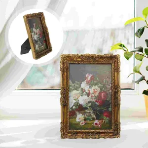 Marcos European Retro Resin Po Frame Picture Hanging Vintage Style Style Desk Wall